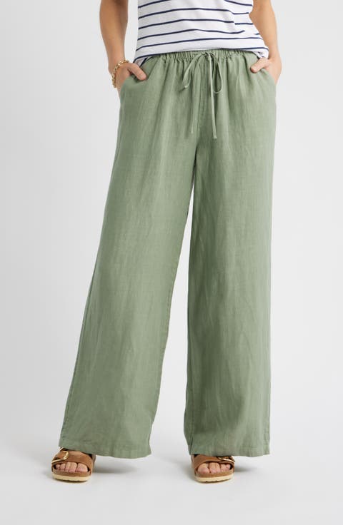 Easy Wide Leg Linen Pants (Regular & Petite)