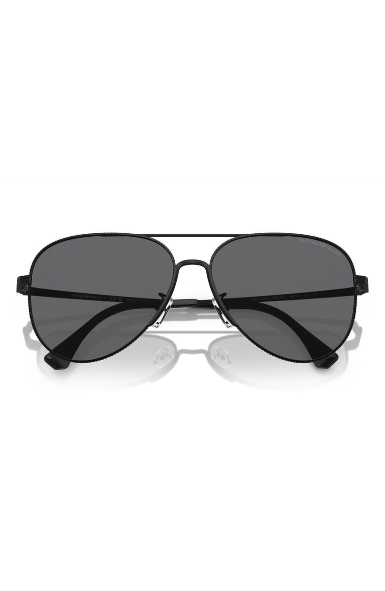 Emporio Armani 60mm Polarized Pilot Sunglasses, Alternate, color,