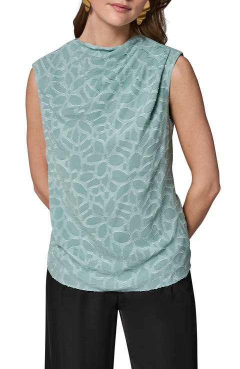Gathered Texture Sleeveless Top