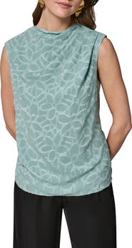 Donna Karan New York Gathered Texture Sleeveless Top
