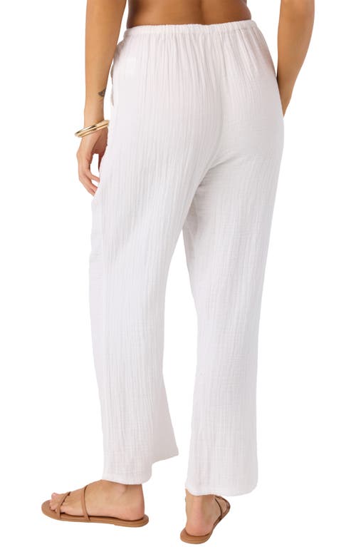 O'neill Brenda Crinkle Cotton Drawstring Pants In White