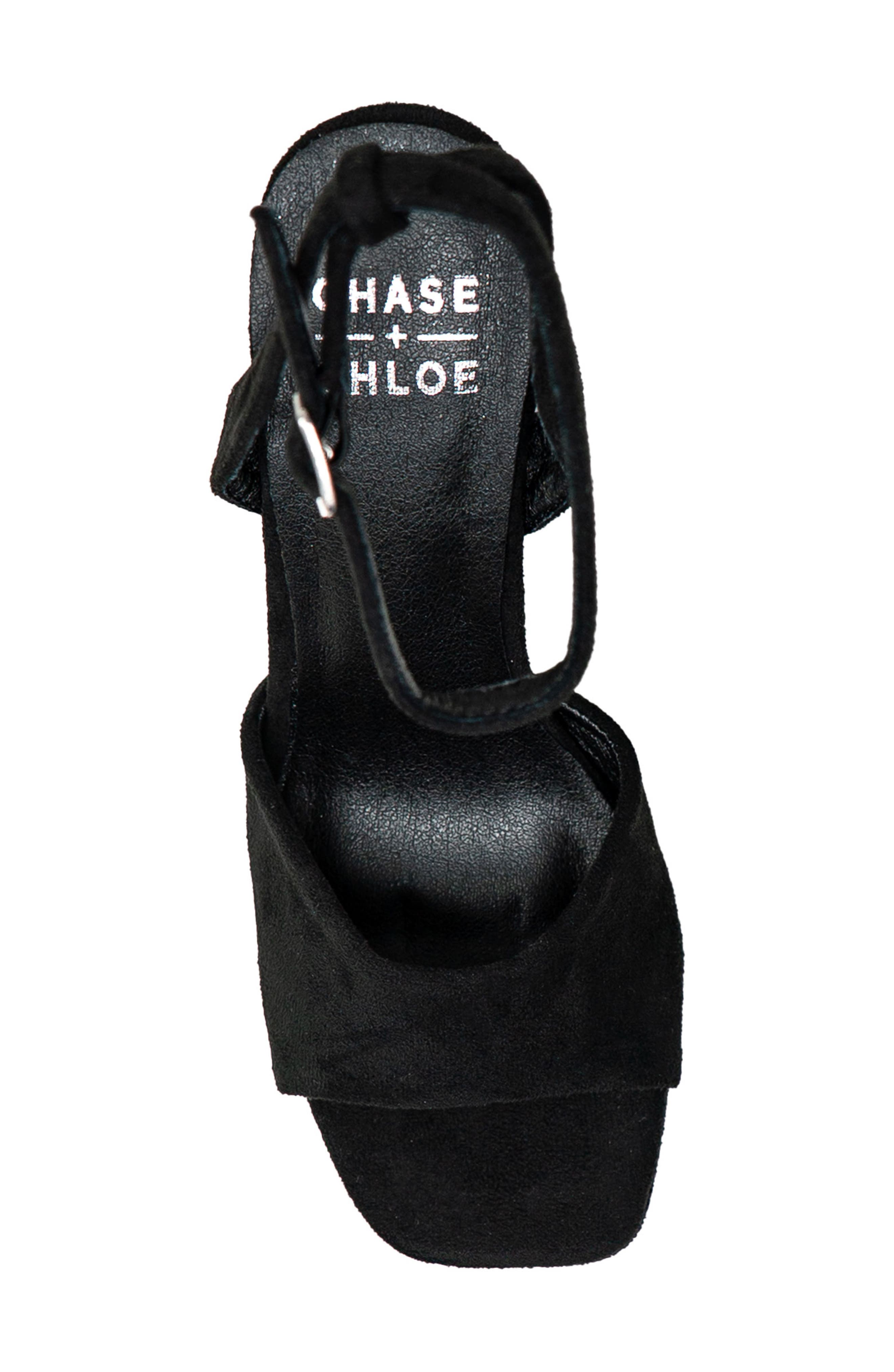 CHASE AND CHLOE Ankle Strap Platform Pump, Alternate, color, Black
