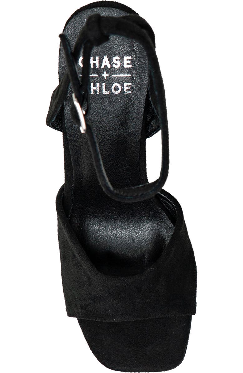 CHASE AND CHLOE Ankle Strap Platform Pump, Alternate, color, Black