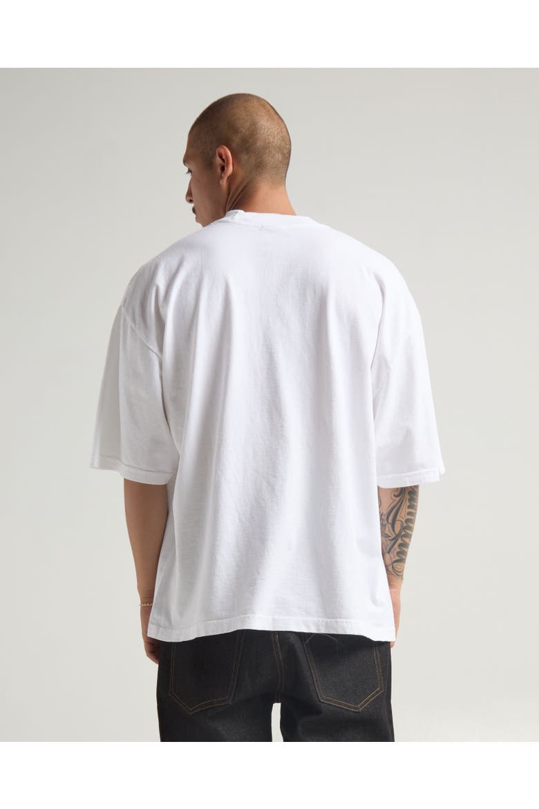 Garment Dye Drop Shoulder Oversize Tee, Main, color, White