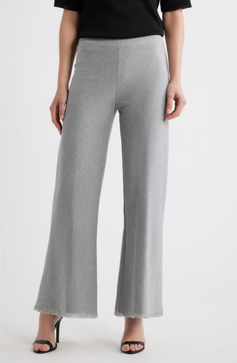 KOBI HALPERIN Valley Fray Hem Wide Leg Knit Pants, Main, color, 