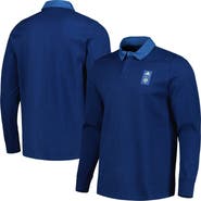 adidas Men's adidas 2023 Player Navy Seattle Sounders FC Travel Long Sleeve Polo