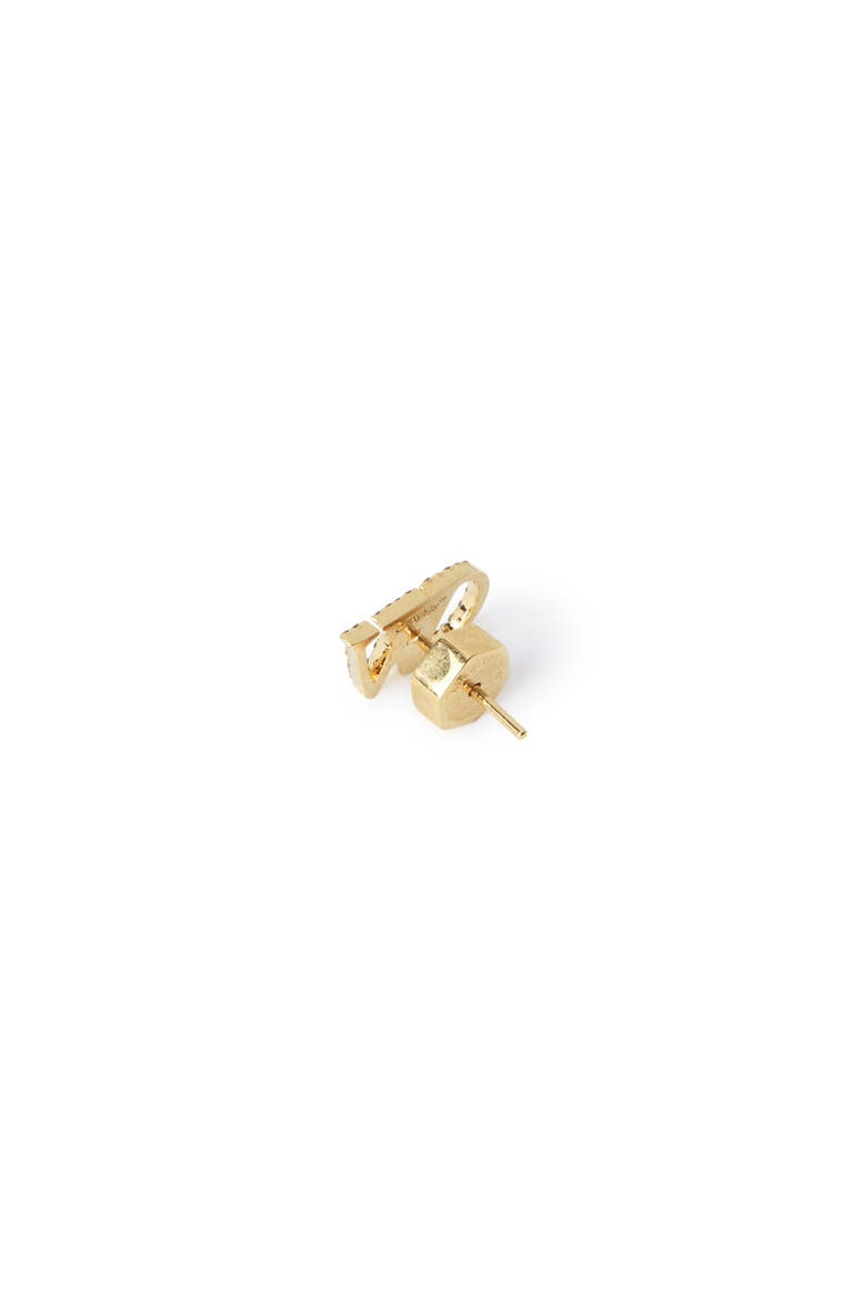 Women's OW Earrings W/ Strass, Alternate, color, Gold