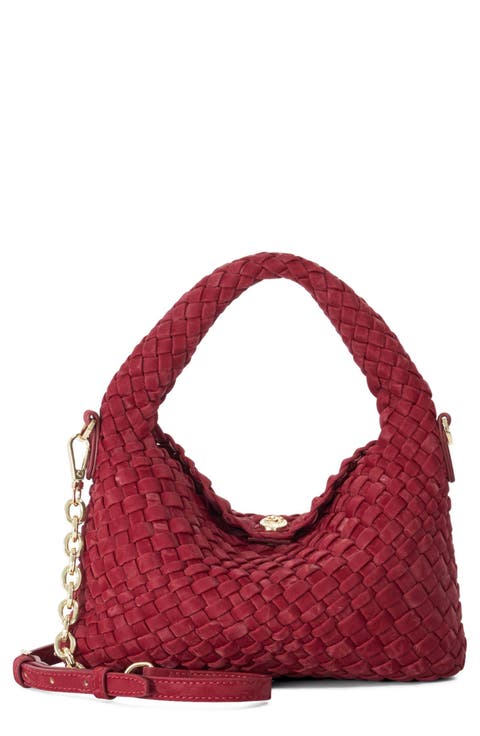 Dinkydeliberate Woven Faux Leather Mini Crossbody Bag