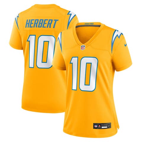 Women's Nike Justin Herbert Gold Los Angeles Chargers Alternate Charger Power Game Jersey