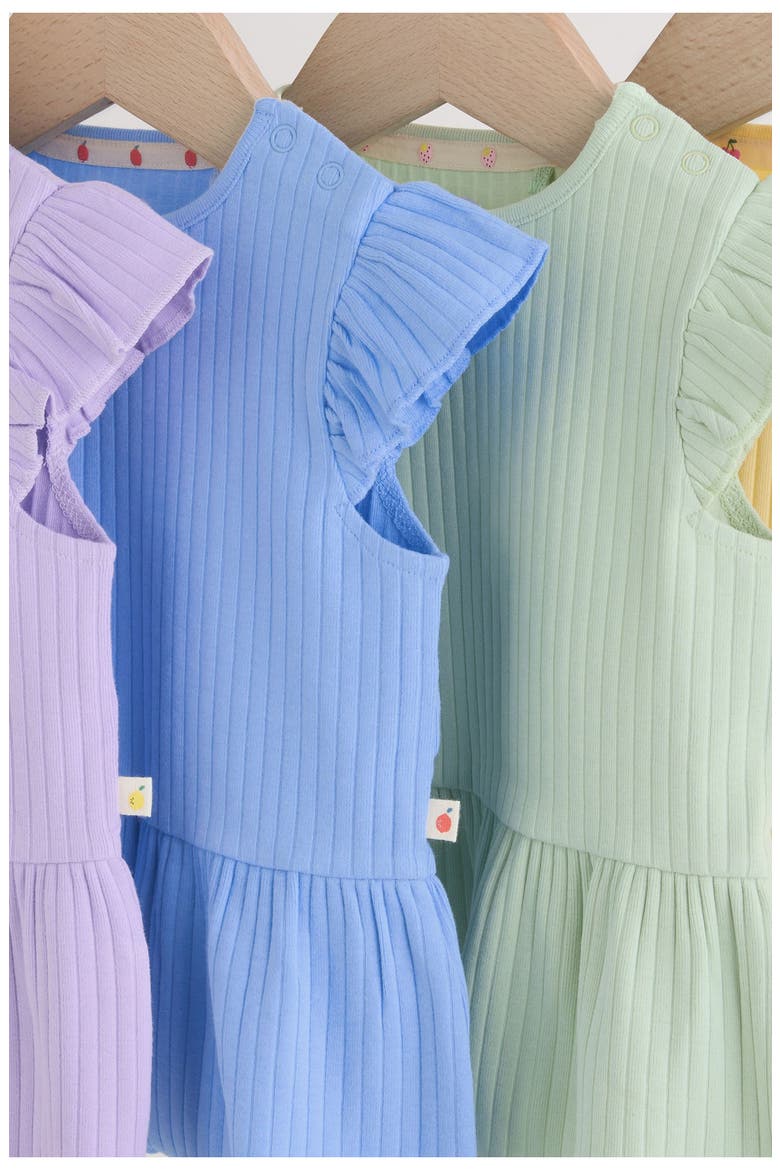 Assorted 4-Pack Ruffle Hem Tees, Alternate, color, MULTI
