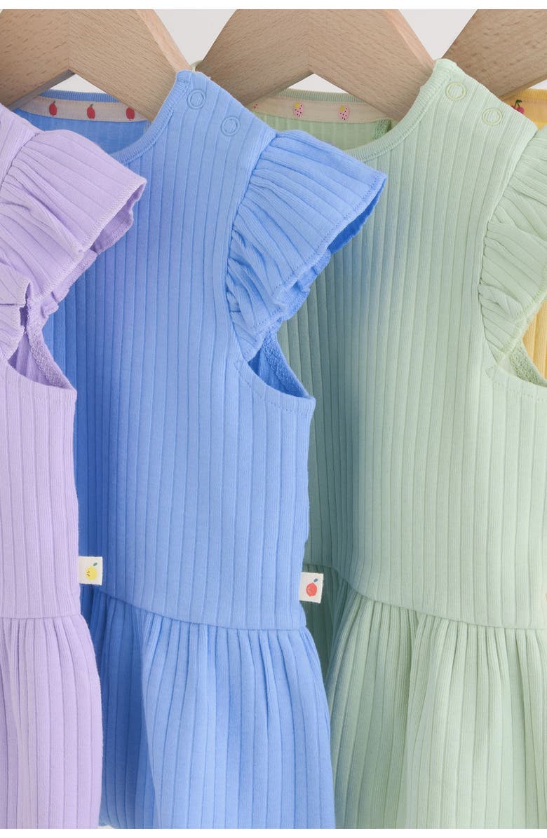 NEXT Assorted 4-Pack Ruffle Hem Tees, Alternate, color, Multi