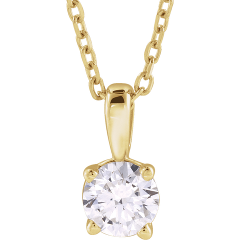 1 CT Lab-Grown Diamond 18" Necklace in 14K Gold