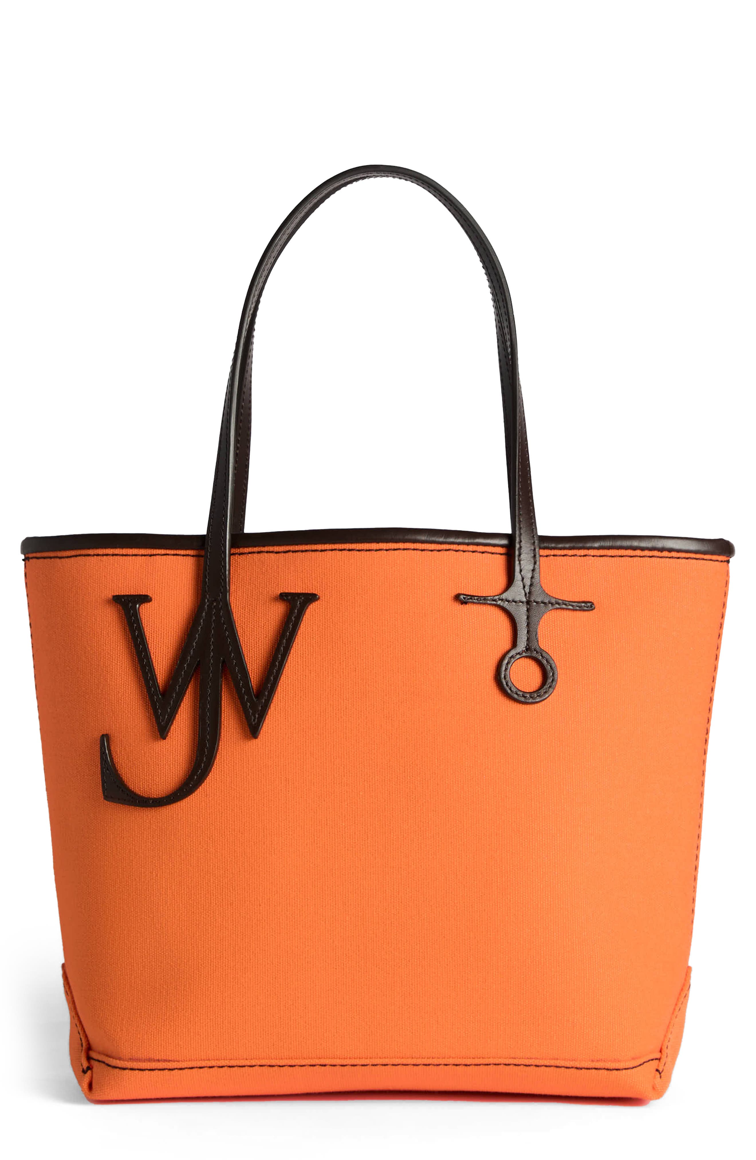 JW Anderson Small Anchor Tote, Main, color, Orange/ Brown
