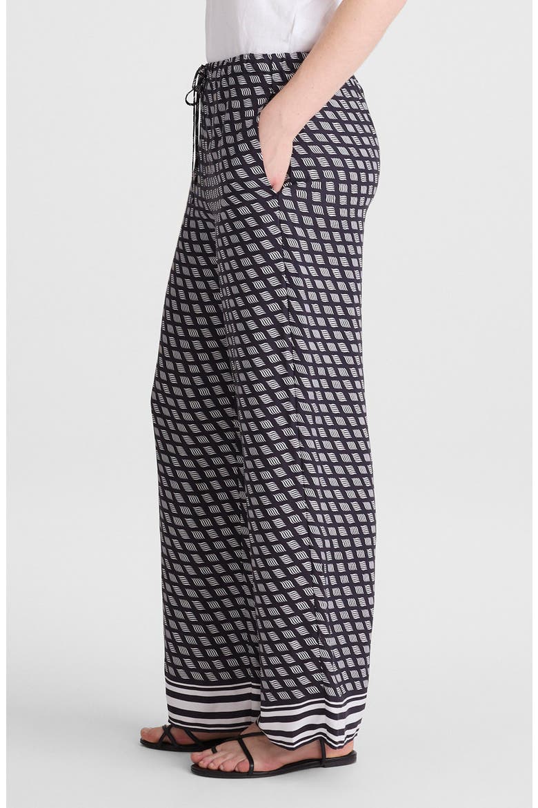 Print Pull-On Satin Pants, Alternate, color, CLASSIC NAVY