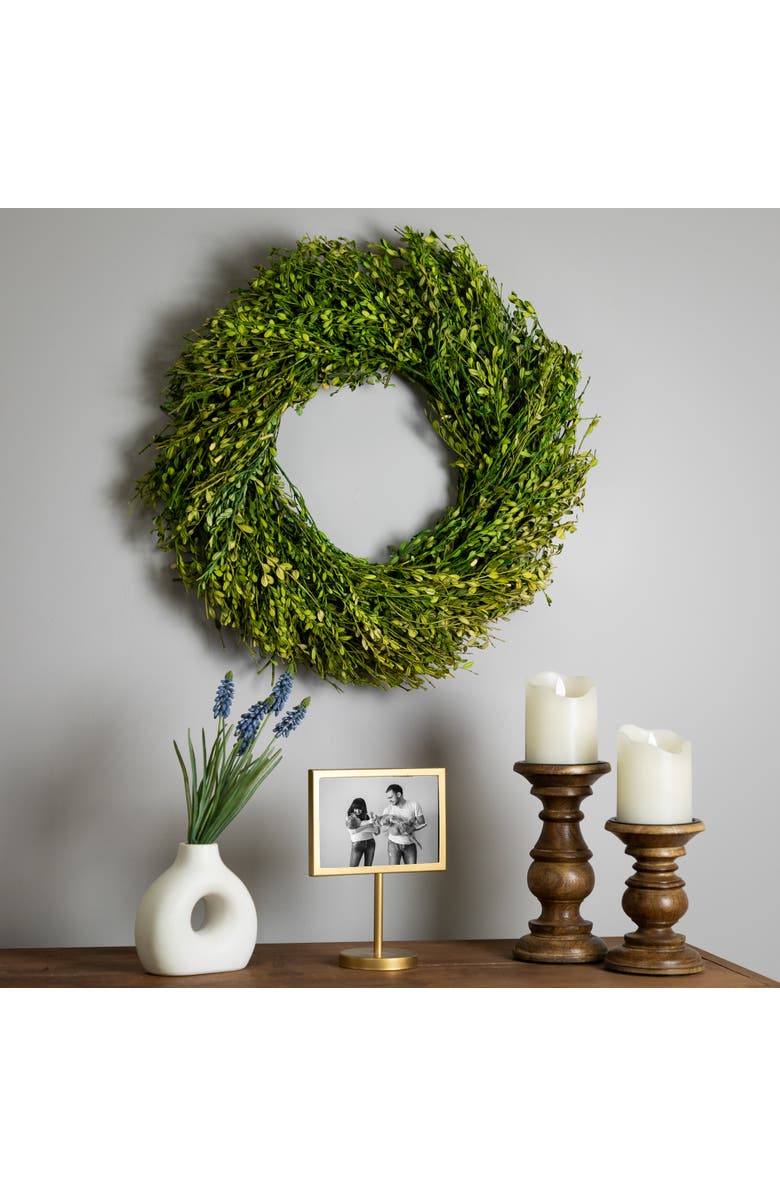 Northlight Green Foliage Artificial Spring Wreath - 20' - Unlit, Alternate, color, Green