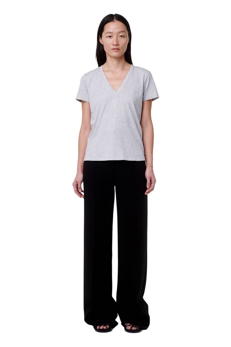 V-NECK TEE, Main, color, HEATHER GREY