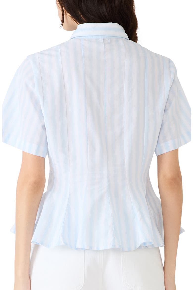 Porter Peplum Shirt, Alternate, color, BLUE MULTI STRIPE