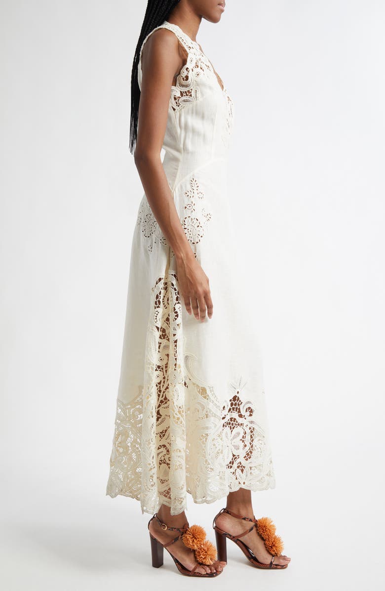 Ulla Johnson Olivette Lace & Linen Dress, Alternate, color, 