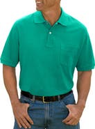 Harbor Bay by DXL Big & Tall Pocket Piqué Polo Shirt