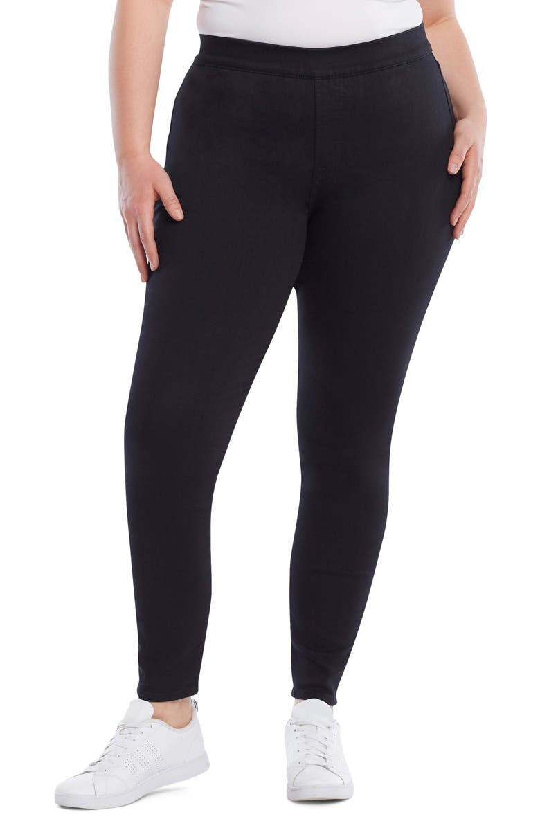 JEN7 by 7 For All Mankind Pull-On Skinny Jeans, Alternate, color, Classic Black