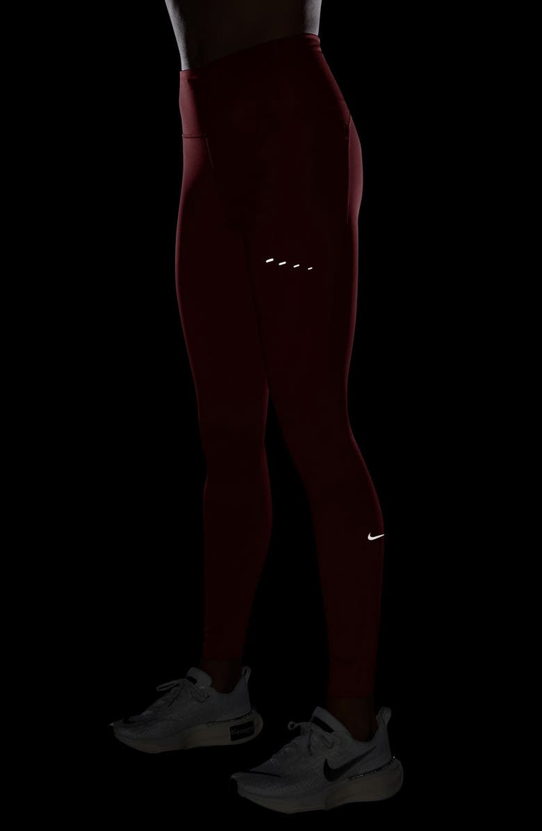 Nike Swift High-Waisted Pocket 7/8 Running Leggings, Alternate, color, Light Crimson