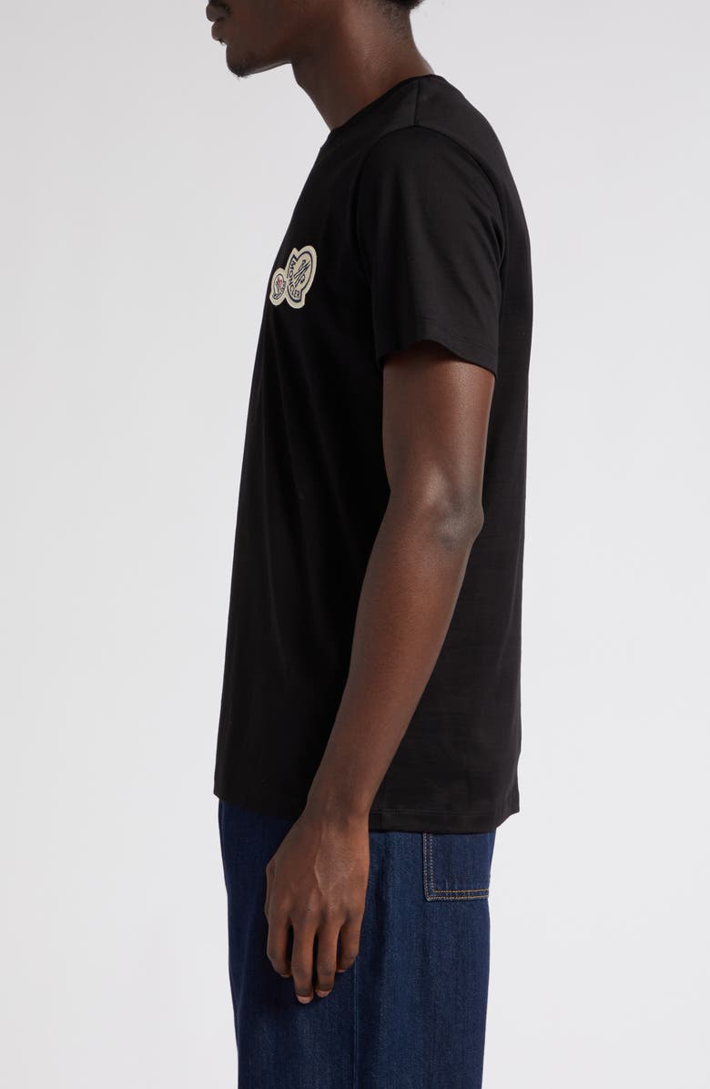 Moncler Double Logo Patch T-Shirt, Alternate, color, 
