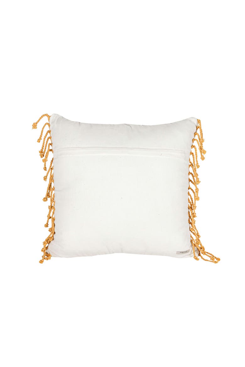 Handwoven Ochre Striped Filled Throw Pillow, 20" x 20", Alternate, color, Yellow