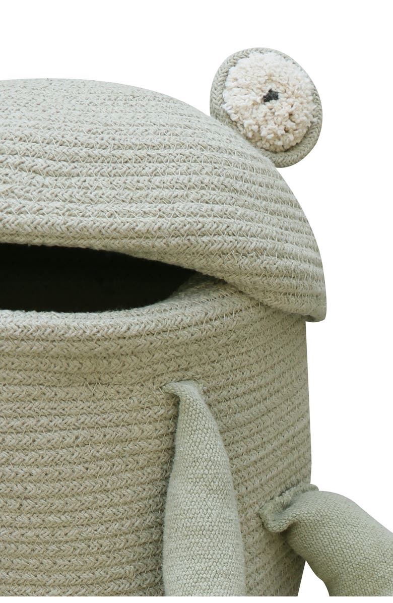 Lorena Canals Fred the Frog Basket, Alternate, color, Olive