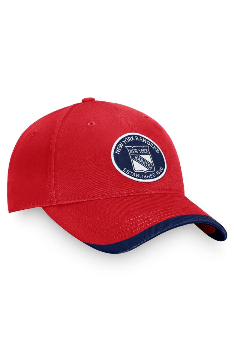 Men's Fanatics Branded Red New York Rangers Fundamental Adjustable Hat, Alternate, color, Red