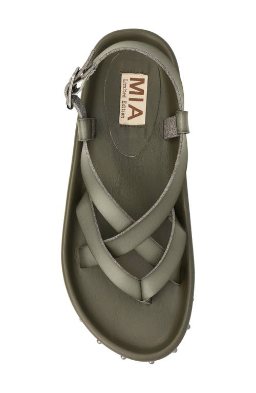 Mia Zurie Slingback Sandal In Khaki