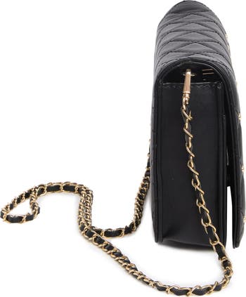 Badgley Mischka Collection Diamond Quilt Crossbody Bag