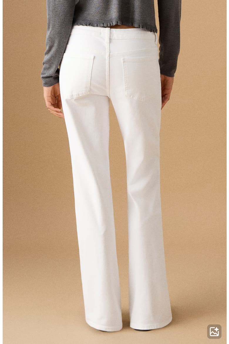 Studded Straight Leg Jeans, Alternate, color, OFF WHITE