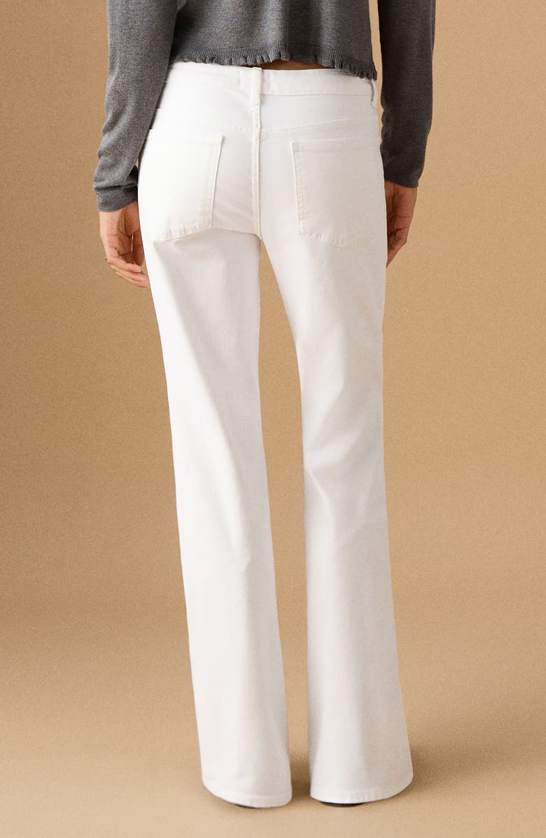 MANGO TEEN Studded Straight Leg Jeans, Alternate, color, Off White