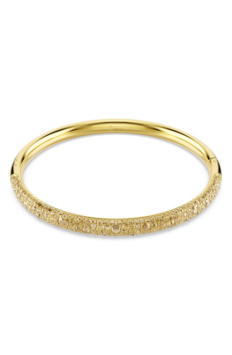 Swarovski Sublima Crystal Hinged Bangle Bracelet, Main, color, Gold