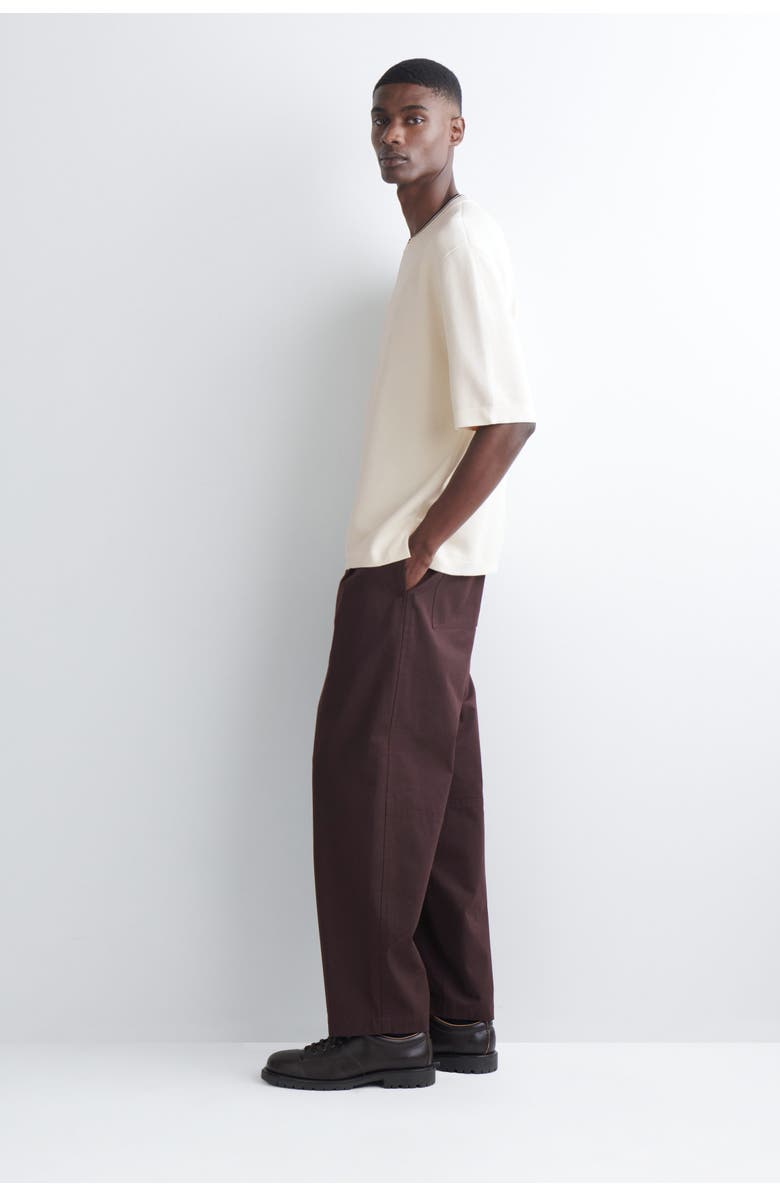 COS Oversized Double-Faced Knitted T-Shirt, Alternate, color, White / Black