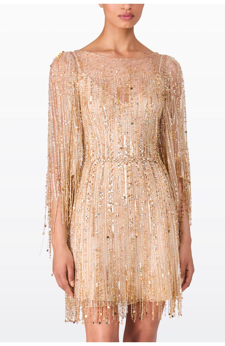 Jenny Packham Dazzle Dress, Main, color, Illusion