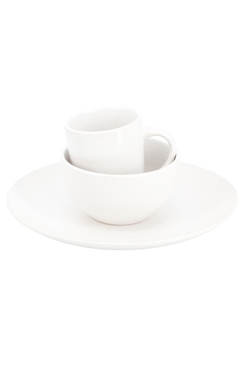 Everyday Plus 12 Piece Round Stoneware Dinnerware Set, Alternate, color, White