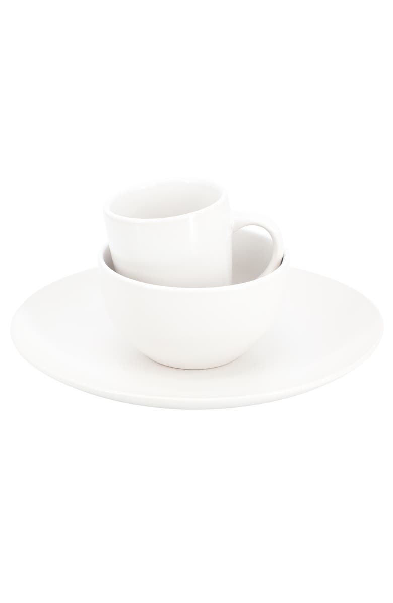 Gibson Home Everyday Plus 12 Piece Round Stoneware Dinnerware Set, Alternate, color, White