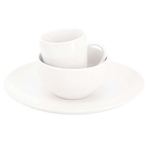 Gibson Home Everyday Plus 12 Piece Round Stoneware Dinnerware Set In White