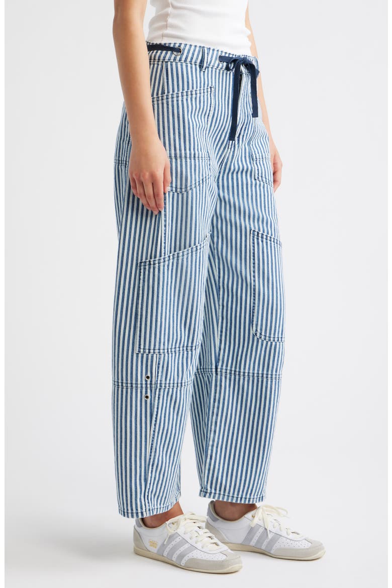 Crop Cargo Pants, Alternate, color, BLUE STRIPE