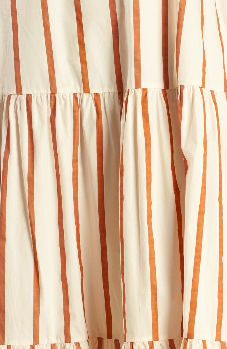 FREEMARKET Strapless Stripe Maxi Dress, Alternate, color, Ivory/ Rust