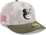 New Era Men's New Era Light Beige/Olive Baltimore Orioles 2025 Armed Forces Day Low Profile 59FIFTY Fitted Hat