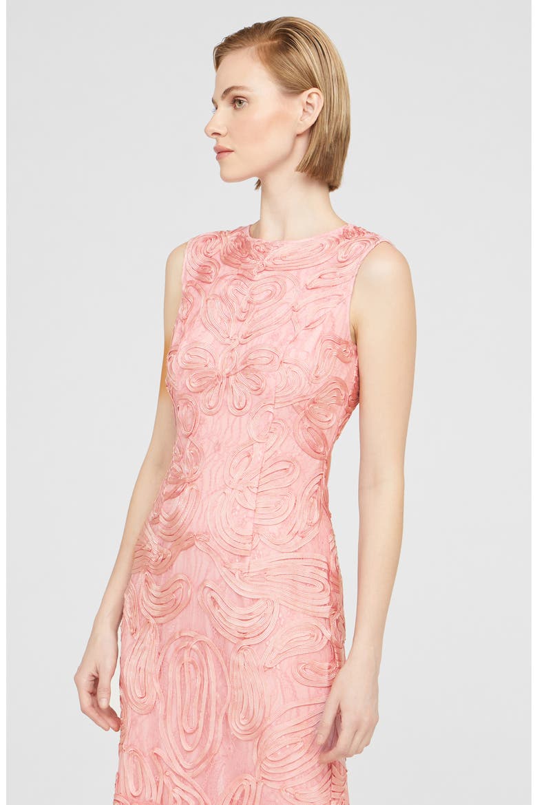 Meli Soutache Cocktail Midi Dress, Alternate, color, PEONY