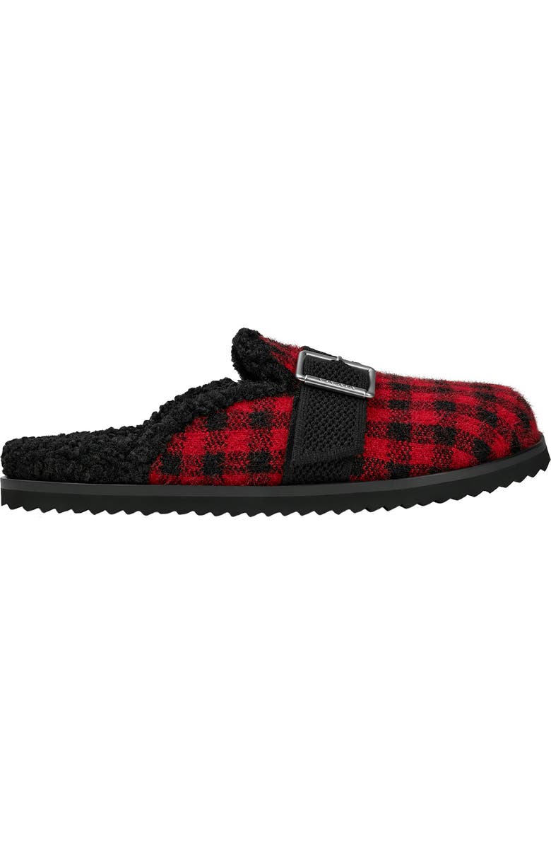 VIVAIA Round-Toe Wool Slippers, Alternate, color, Ruby Red Plaid
