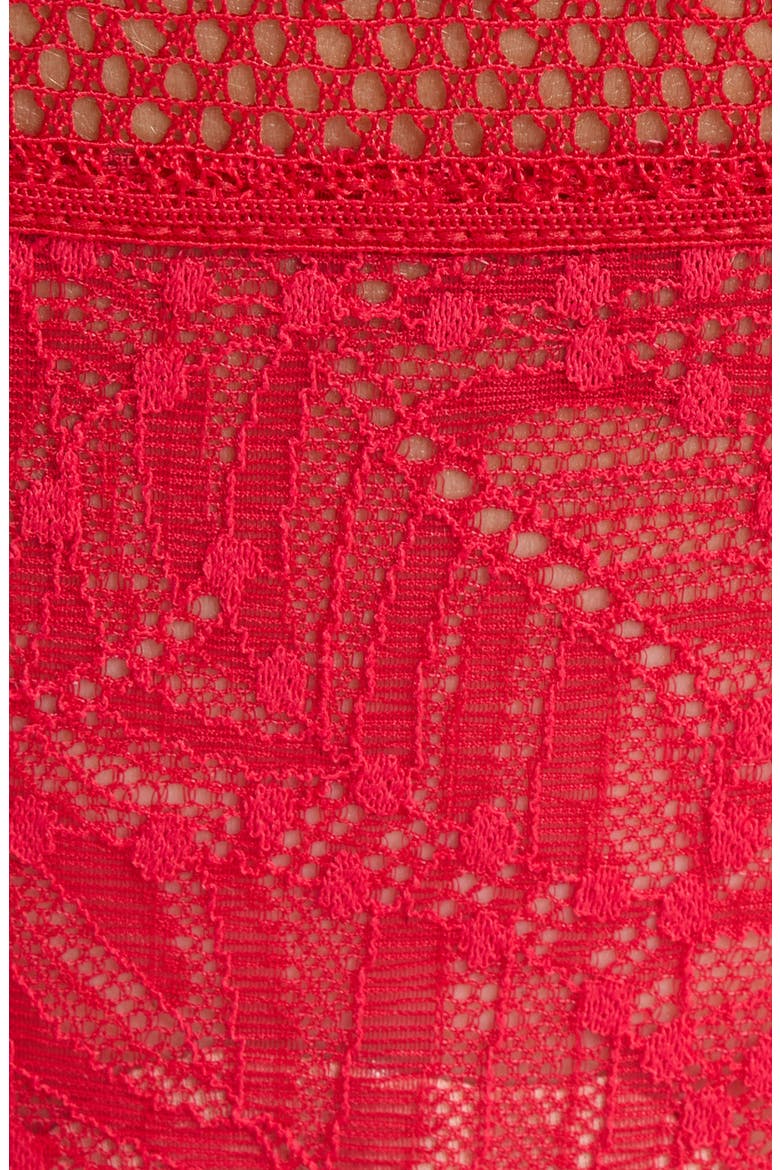 Comete Lace Tanga, Alternate, color, RUBY