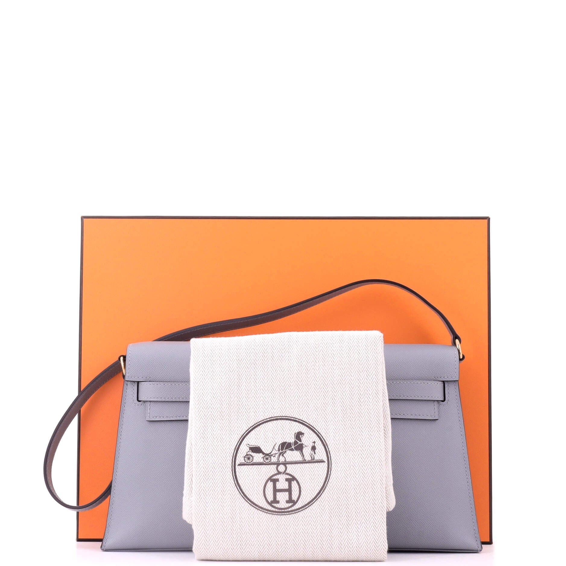Pre-Owned Hermes Kelly Elan Shoulder Bag Madame, Alternate, color, Gris Pantin