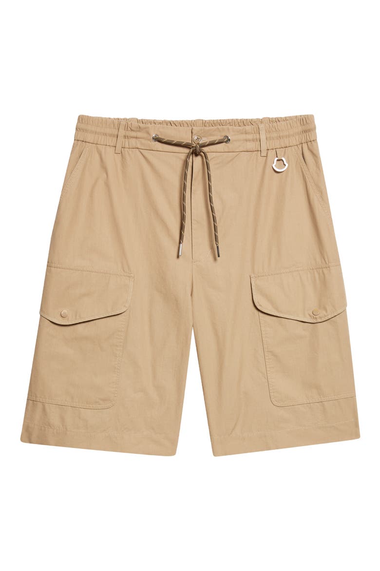 Cotton Poplin Cargo Shorts, Alternate, color, COCOA CREME