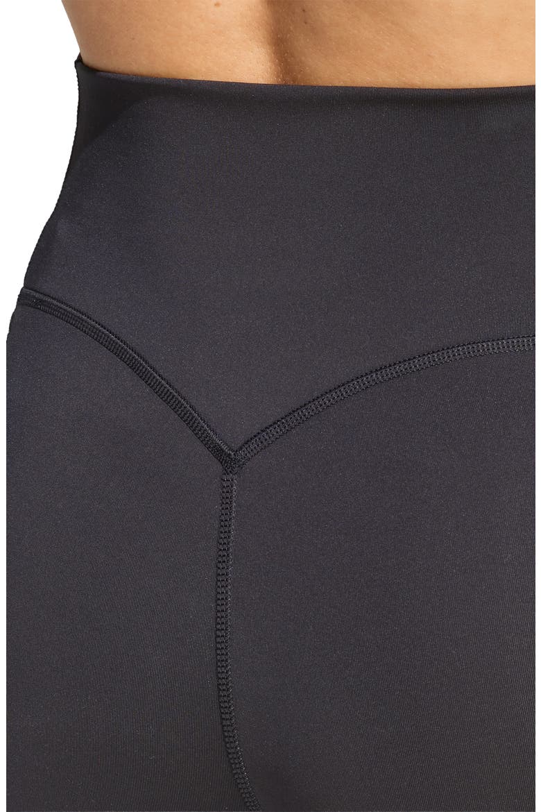 Optime Training 3-Stripes 7/8 High Waist Leggings, Alternate, color, BLACK