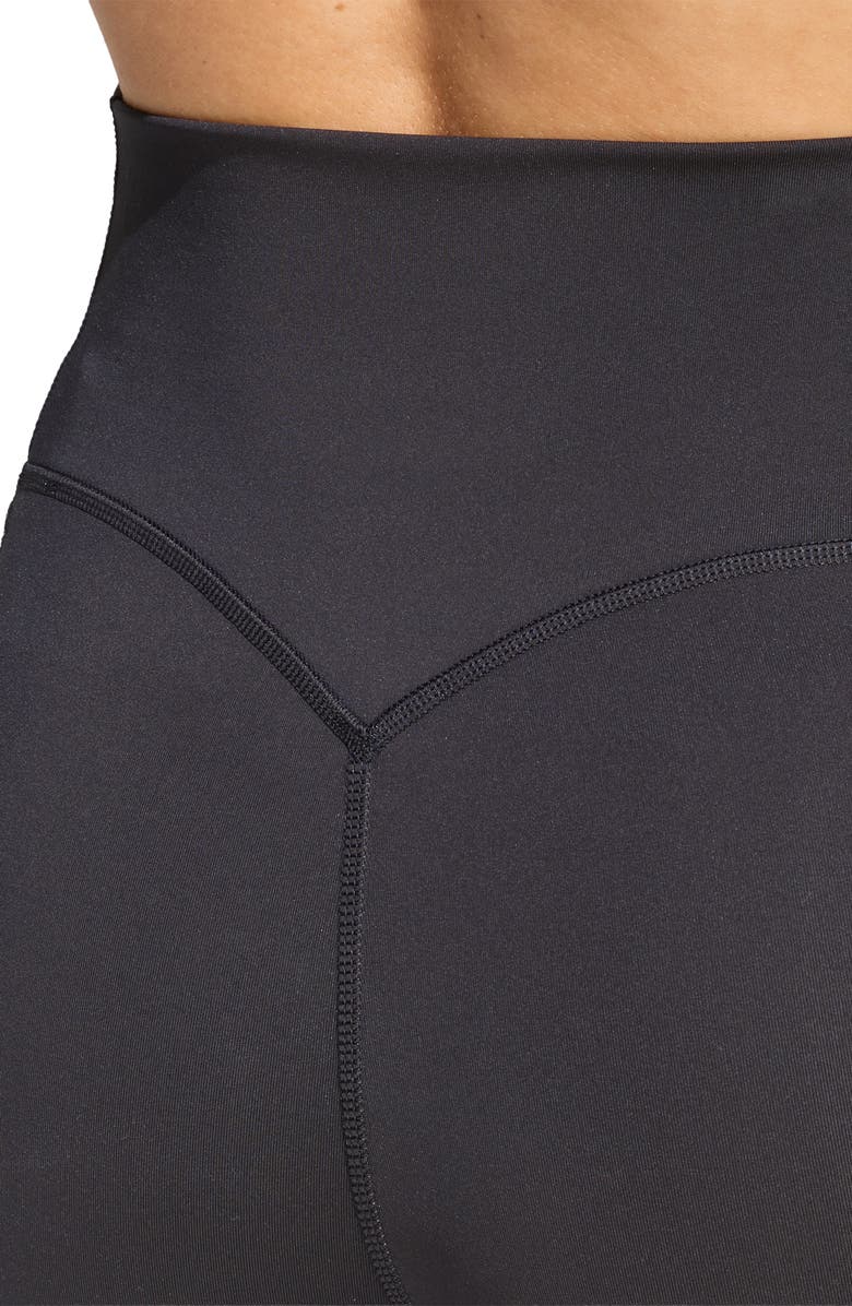 adidas Optime Training 3-Stripes 7/8 High Waist Leggings, Alternate, color, Black