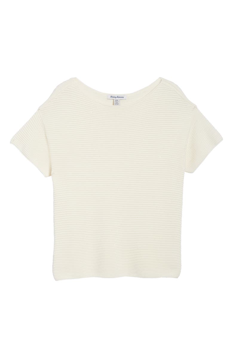 Tommy Bahama Bonita Rib Sequin Short Sleeve Sweater, Alternate, color, 